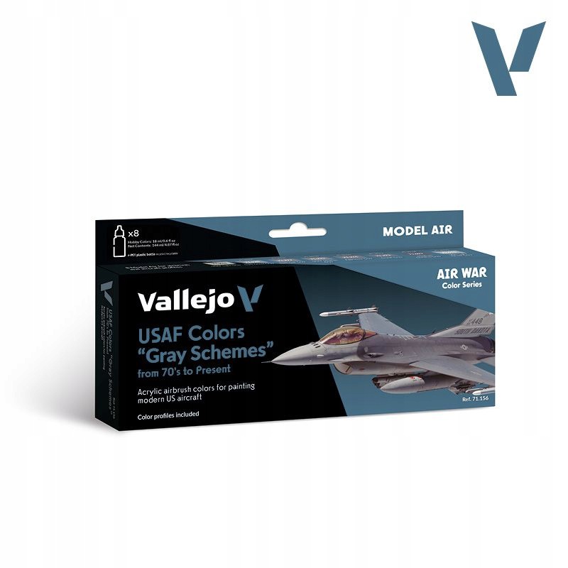 Vallejo: 71.156 Model Air Air War Barvy Usaf 'šedé Schéma' Od 70. Let?