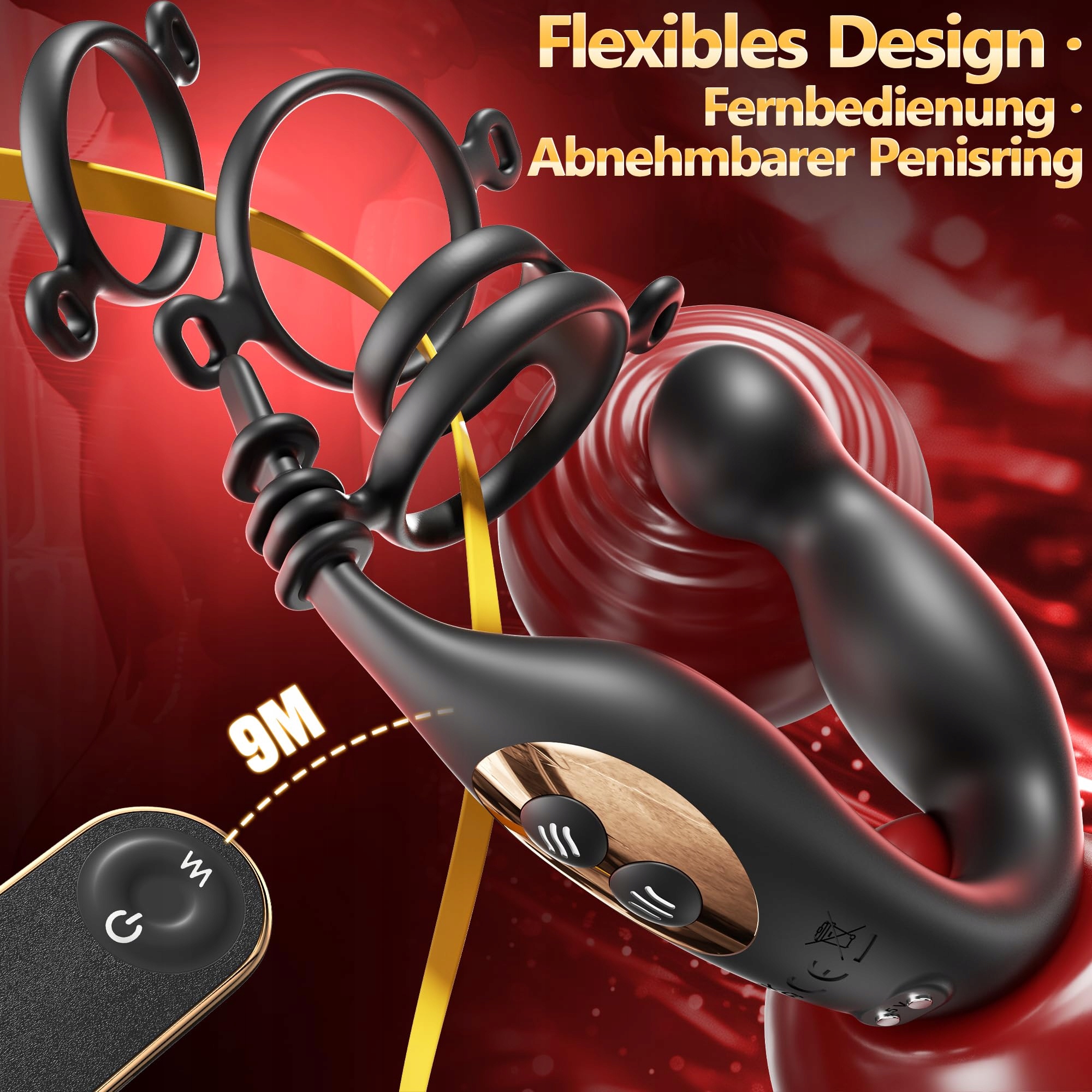 ANALVIBRATOREN Dla Mężczyzn Stymulacja Prostaty Wibrator Z Pilotem — miniatura 5