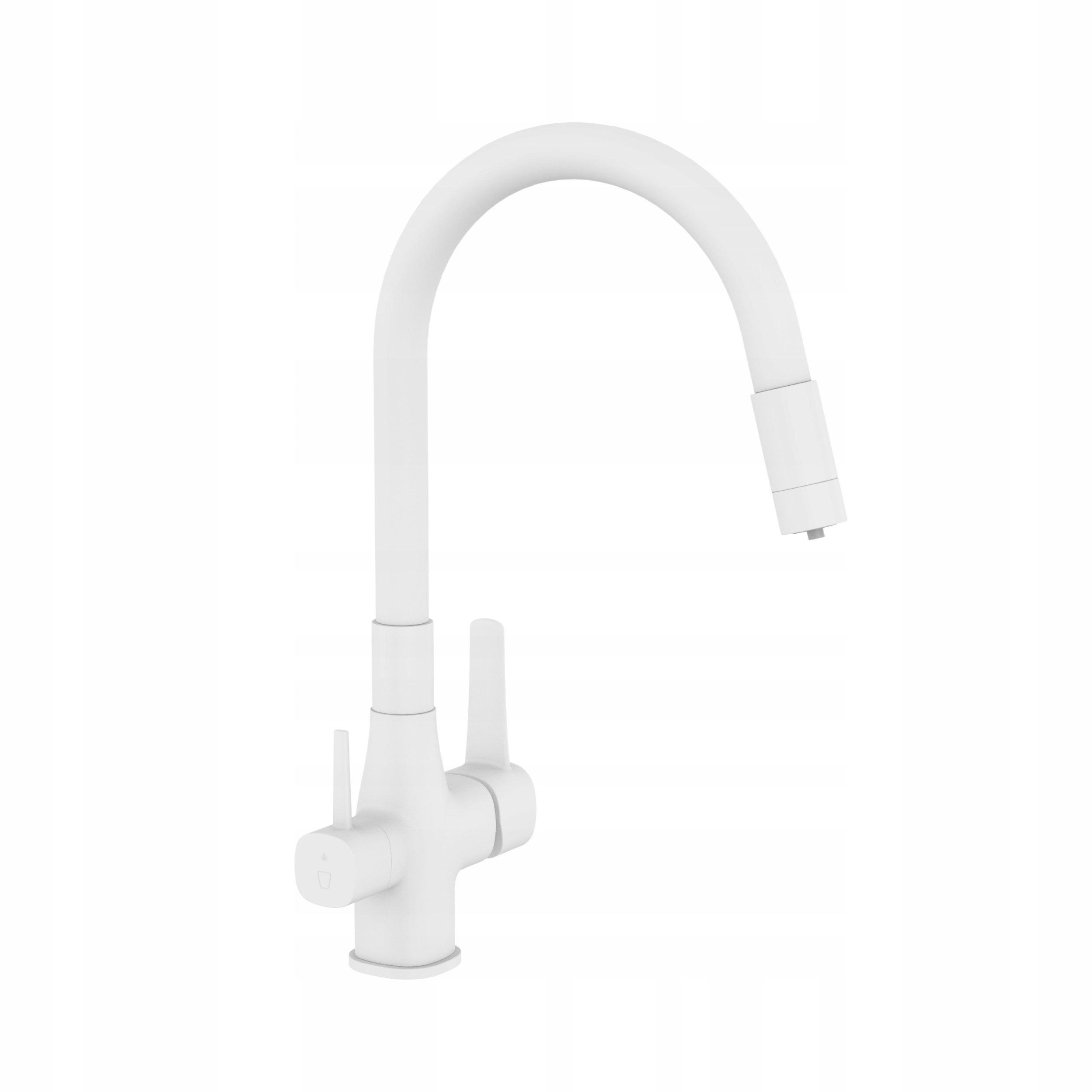 Umývadlová Batéria S Filtrom Glamour Invena Trend, Biela