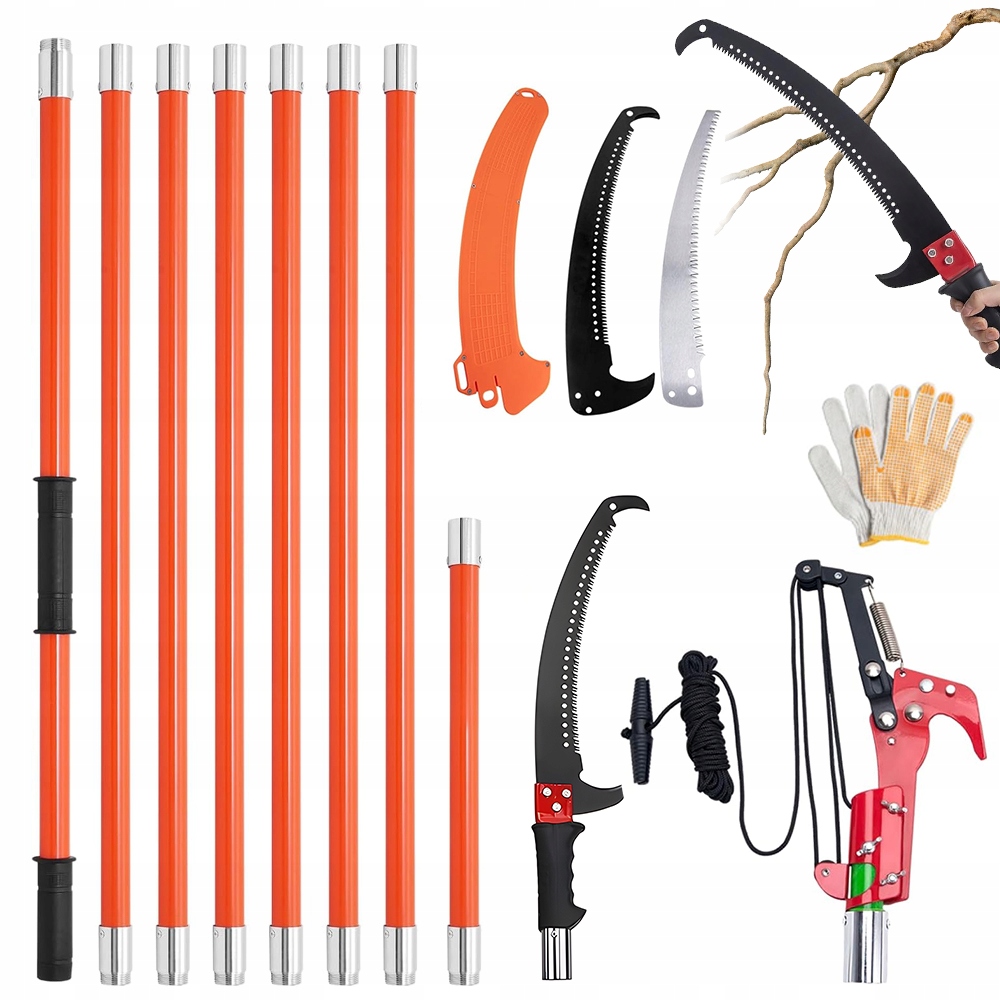 Teleskopowe Nożyce Piła Sekator 2W1 Piłka Ręczne Do Cięcia Gałęzi 2m-8m