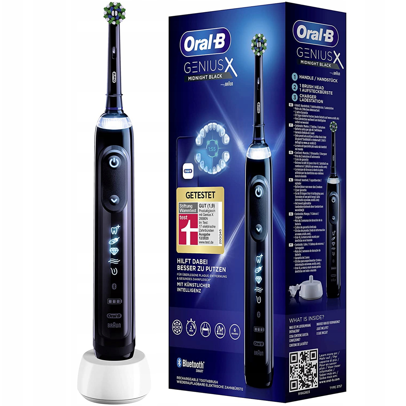 Szczoteczka Elektryczna dla Dorosłych Oral-B Genius X Midnight Black Czarna