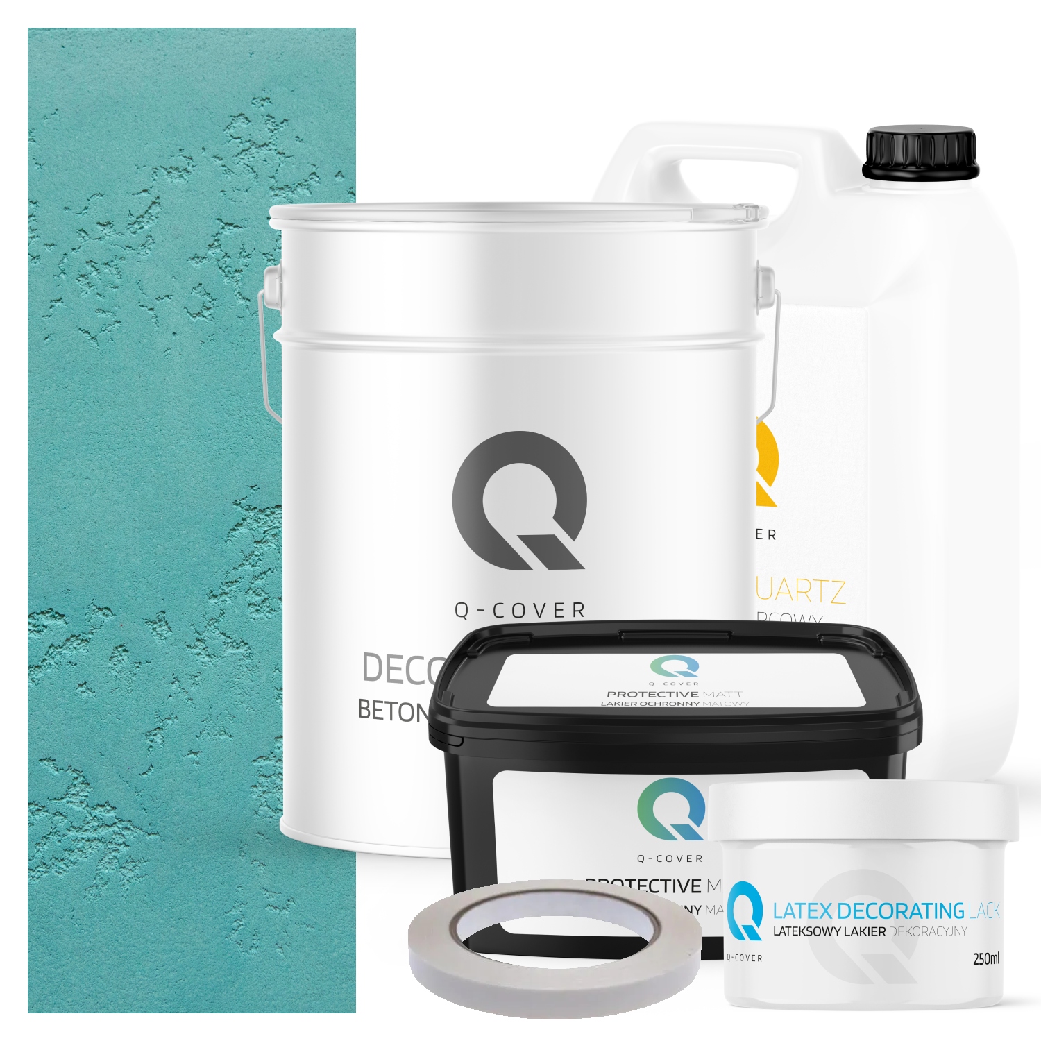 Venkovní Architektonický Beton Tyrkysový Set H1441 19 kg Komplet 10 m2