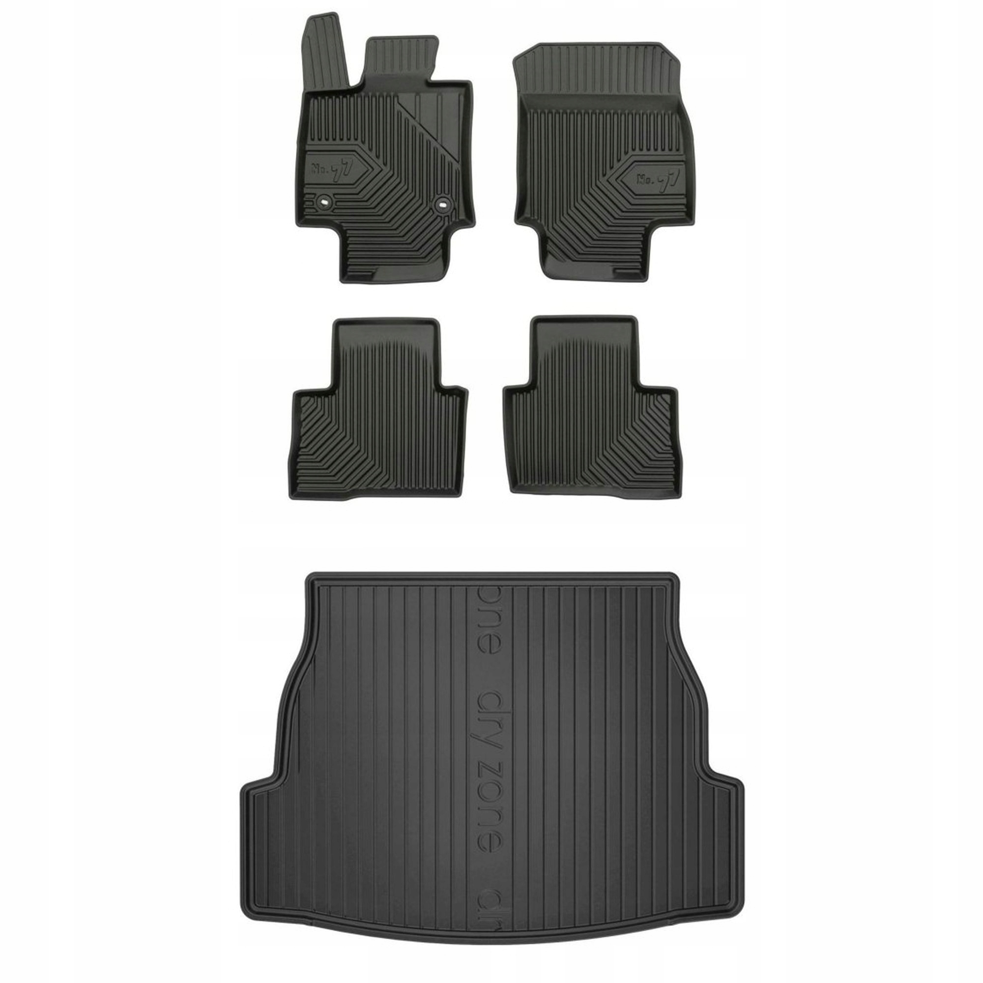 Gumová sada koberčekov a rohože Toyota RAV4 V od roku 2019 pre hornú podlahu batožinového priestoru