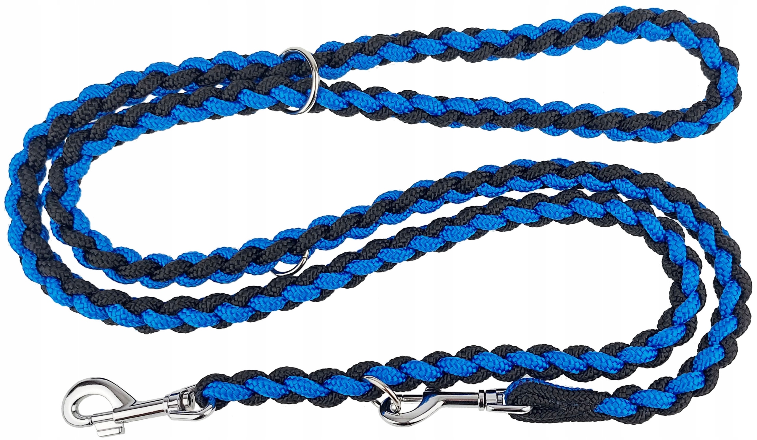Champion Smycz dla Psa Linka Pleciona Regulowana 2,5m 2,5m Czarna Niebieska