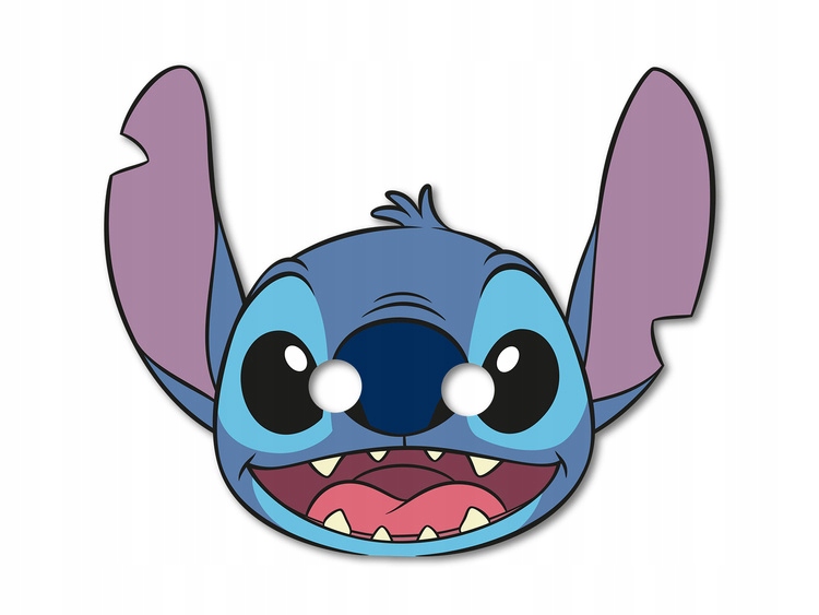 MASKI URODZINOWE STITCH STICZ MASECZKI PAPIEROWE LICENCJA BAJKA BAJKOWE