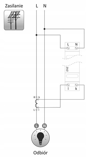 Monitor energii elektrycznej WiFi 1-FAZ 40A z wbudowaną Anteną 230V FOX F&F Stan opakowania oryginalne
