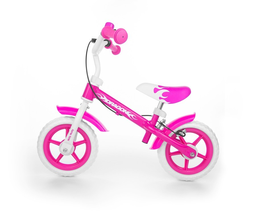 Rower biegowy Milly Mally Dragon 10" Różowy