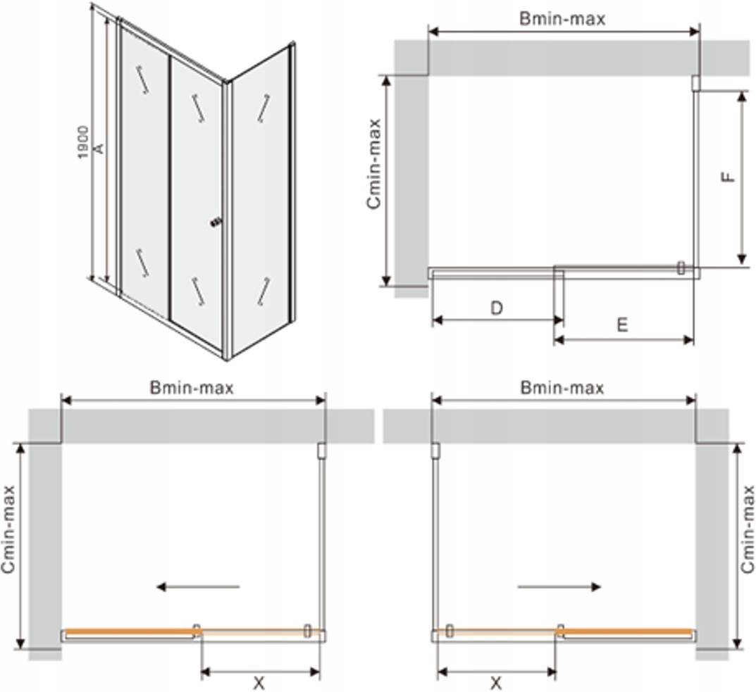 MEXEN APIA SPRCHOVÉ PRUHY 100x70 + VANIČKA Dlouhá strana 100 cm