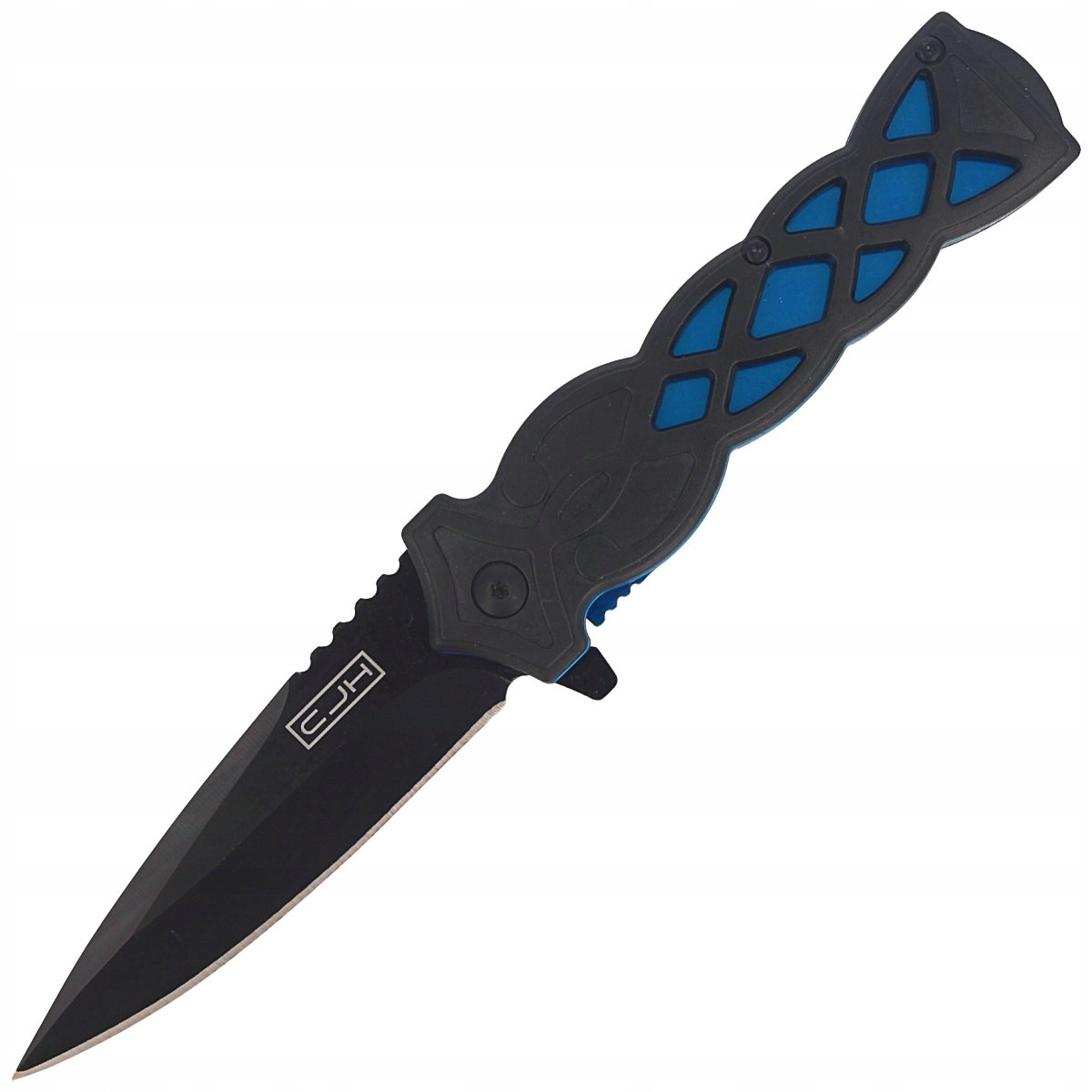Nóż składany Herbertz Cjh Black/Blue Abs, Black Blade 420 (44008)