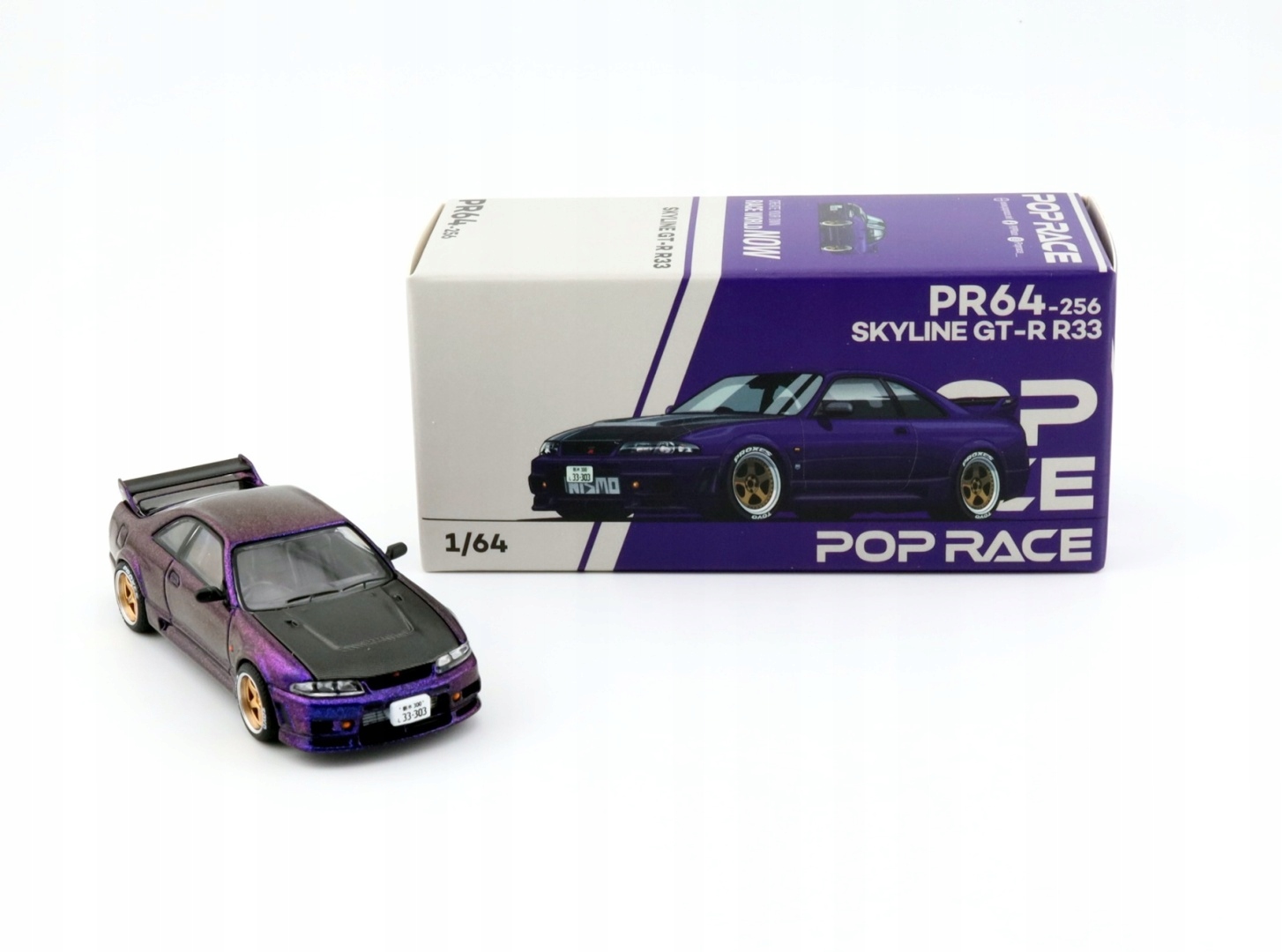 POP RACE PR64-256 Nissan Skyline GT-R R33 NISMO Midnight Purple PR64-0256 1