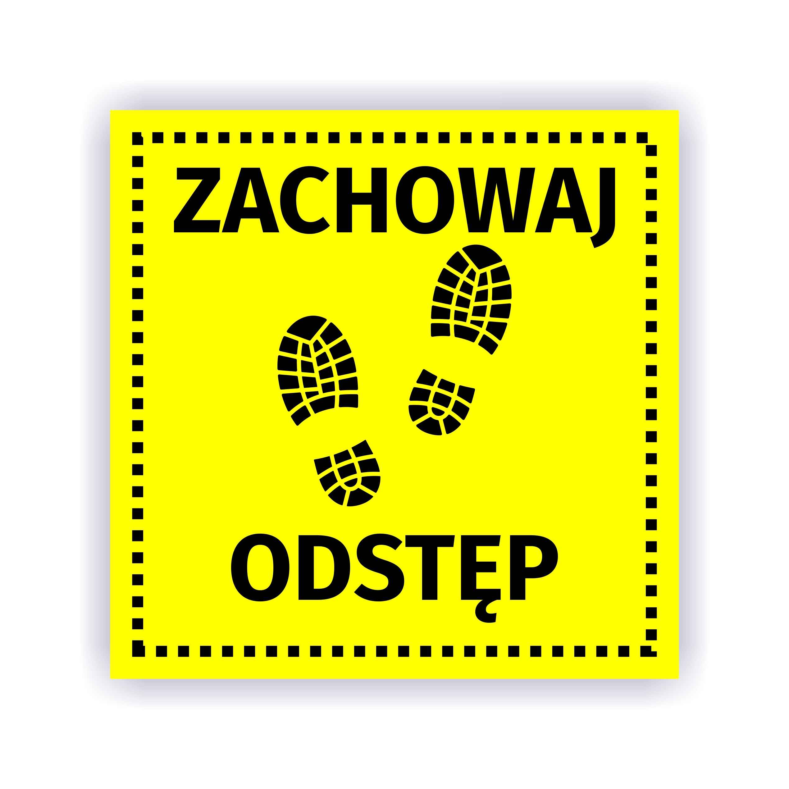 

Naklejka podłogowa Zachowaj Odstęp 30cm