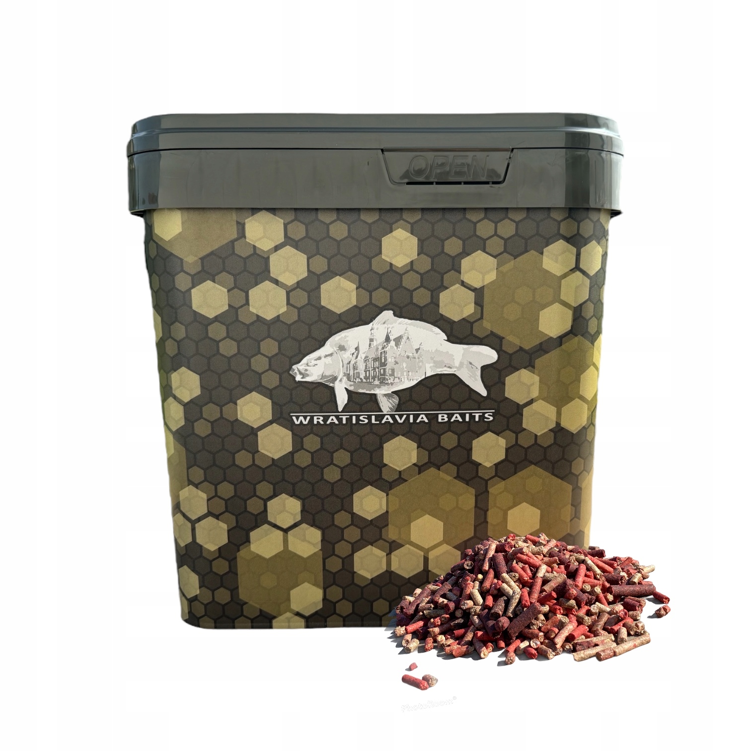 Pellet zanętowy Natural & Fruit 10kg Wiadro 17L kwadrat. Wratislavia Baits