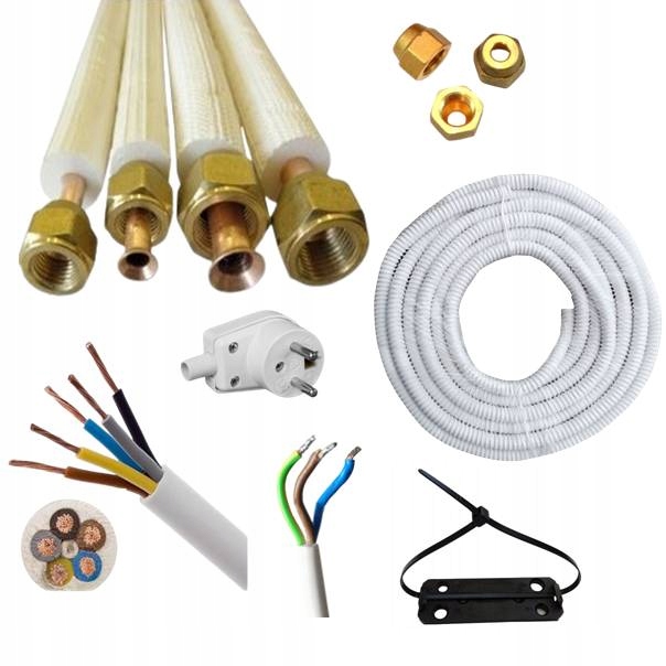 Montážní Sada Pro Klimatizaci Měď 1/4+3/8 Na 5 M