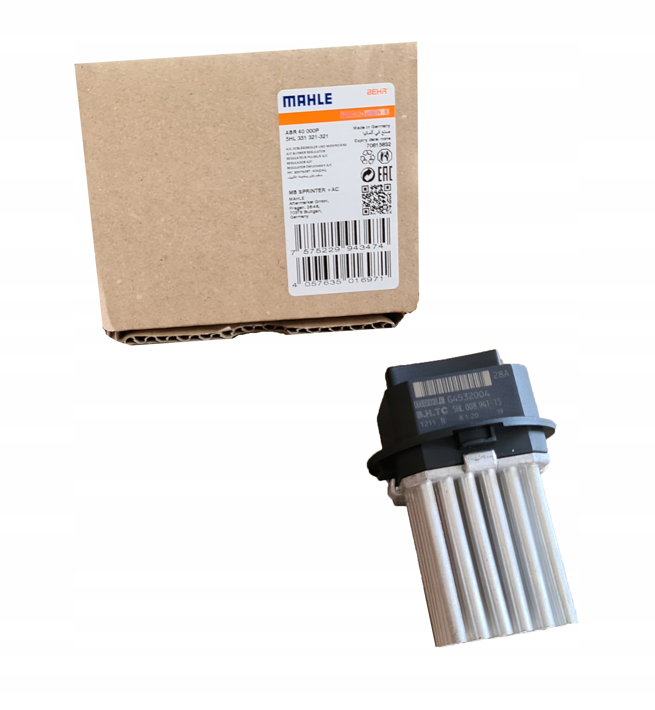 BEHR MAHLE REZYSTOR DMUCHAWY CITROEN C5 III C6