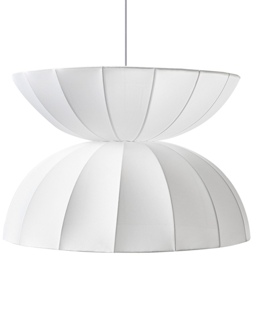 Závesná lampa Debons Syntetický hodváb Biela