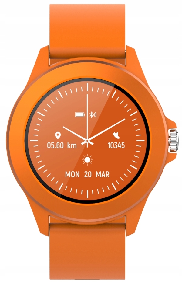 Smartwatch Forever Colorum CW-300 Pomarańczowy IPS Materiał paska guma