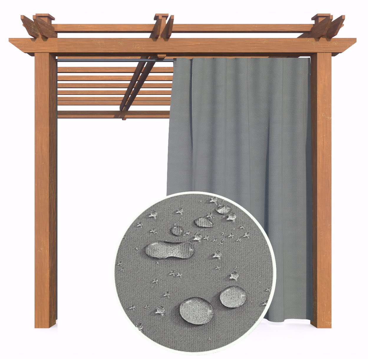 ZASŁONY OGRODOWE NA TARAS zasłona woodoodporna tarasowa na balkon 220x155 Typ inny