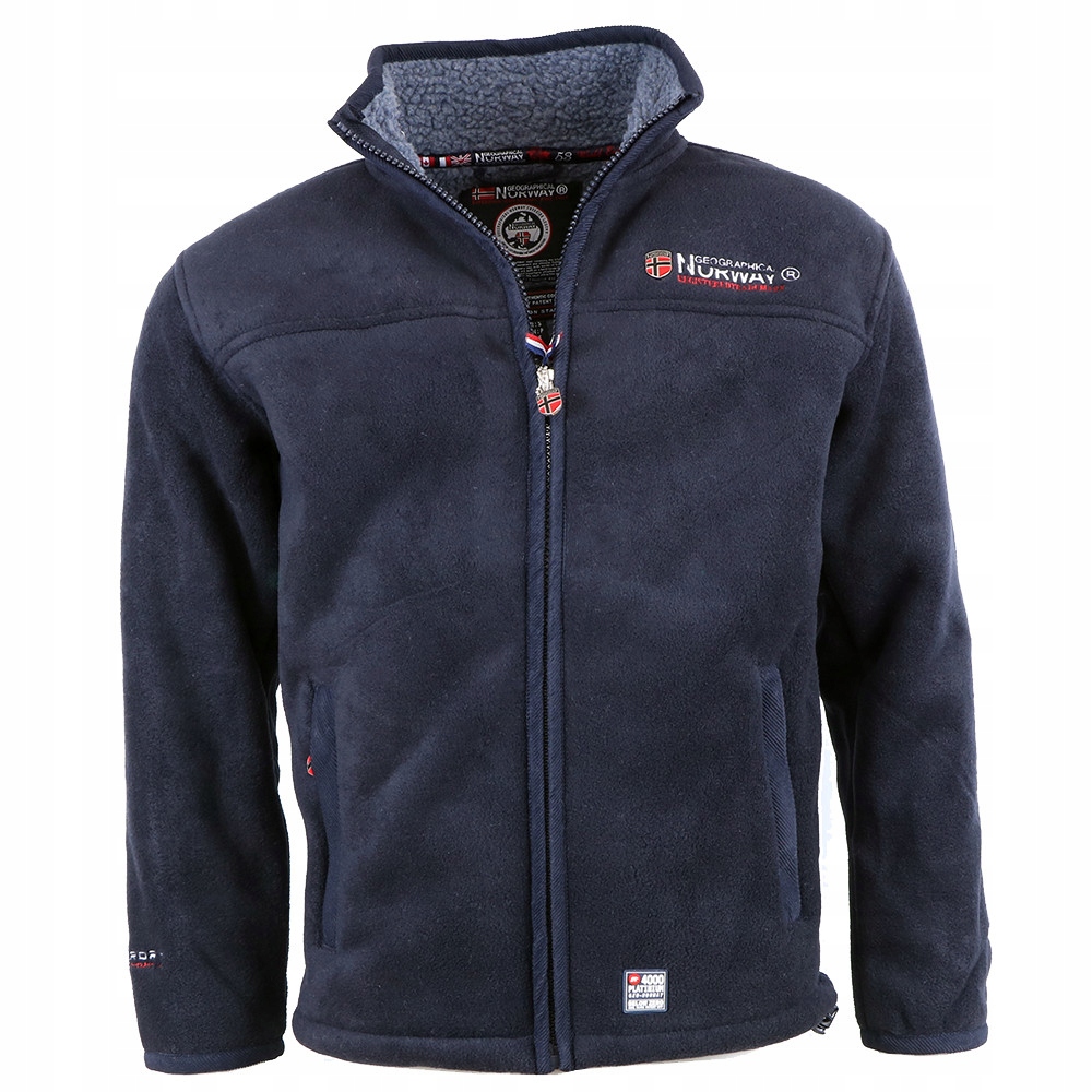 Geographical Norway mikina pánská Ubolt s kožíškem 4XL tmavě modrá