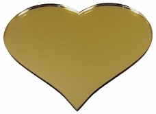 

Serce Serduszko Plexi Złote Lustro 5X4,3 cm