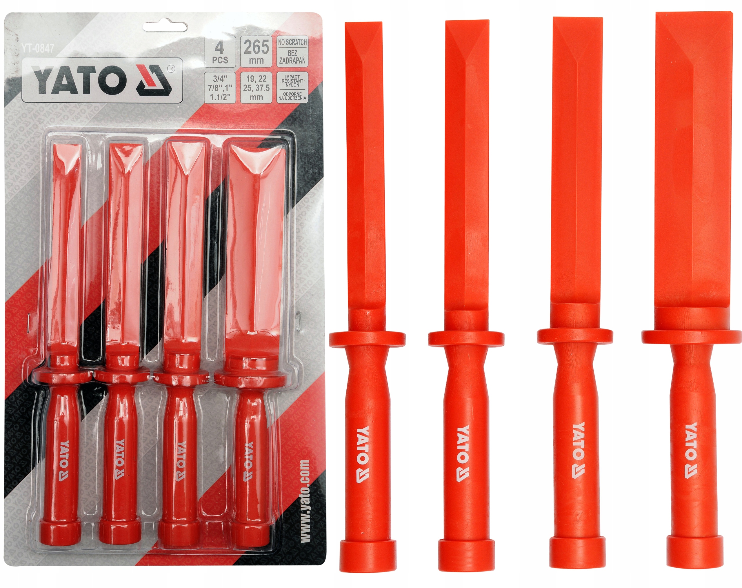 Yato Skrobaki Plastikowe 265MM Zestaw 4 Szt.