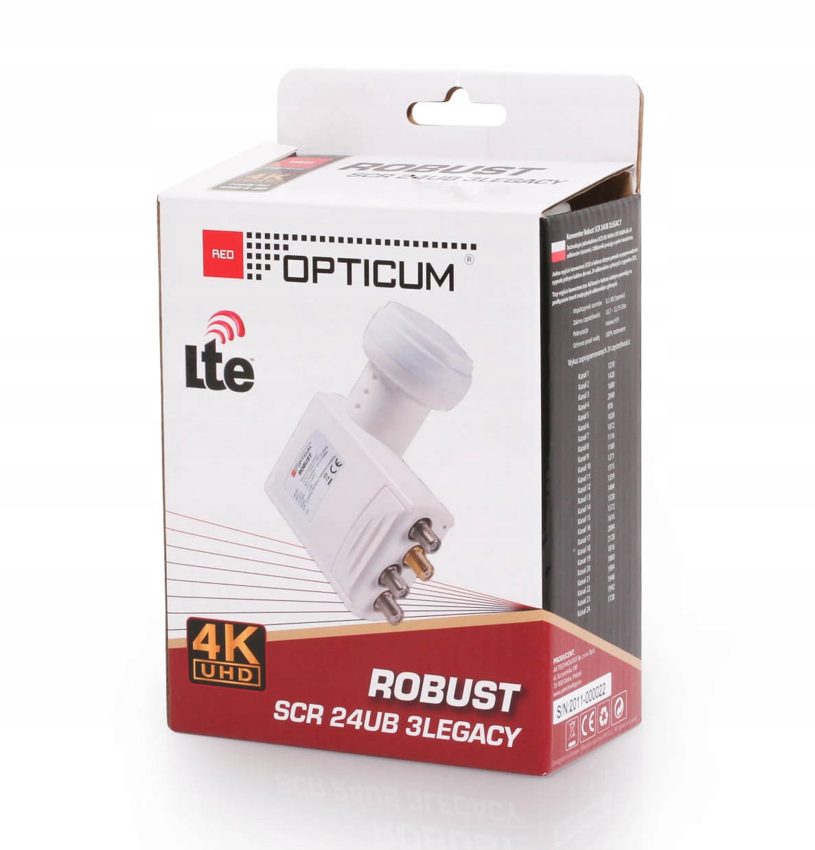 LNB Unicable + 3xUniversal Multiroom Canal+ Polsat Model SCR 24UB