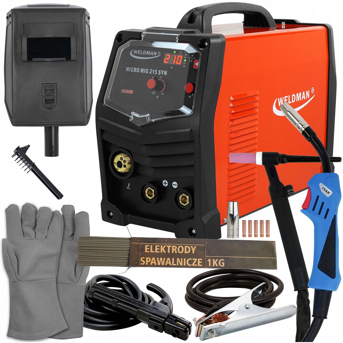Зварювальний апарат WELDMAN MICRO MIG 215 Synergia TIG DC 3in1