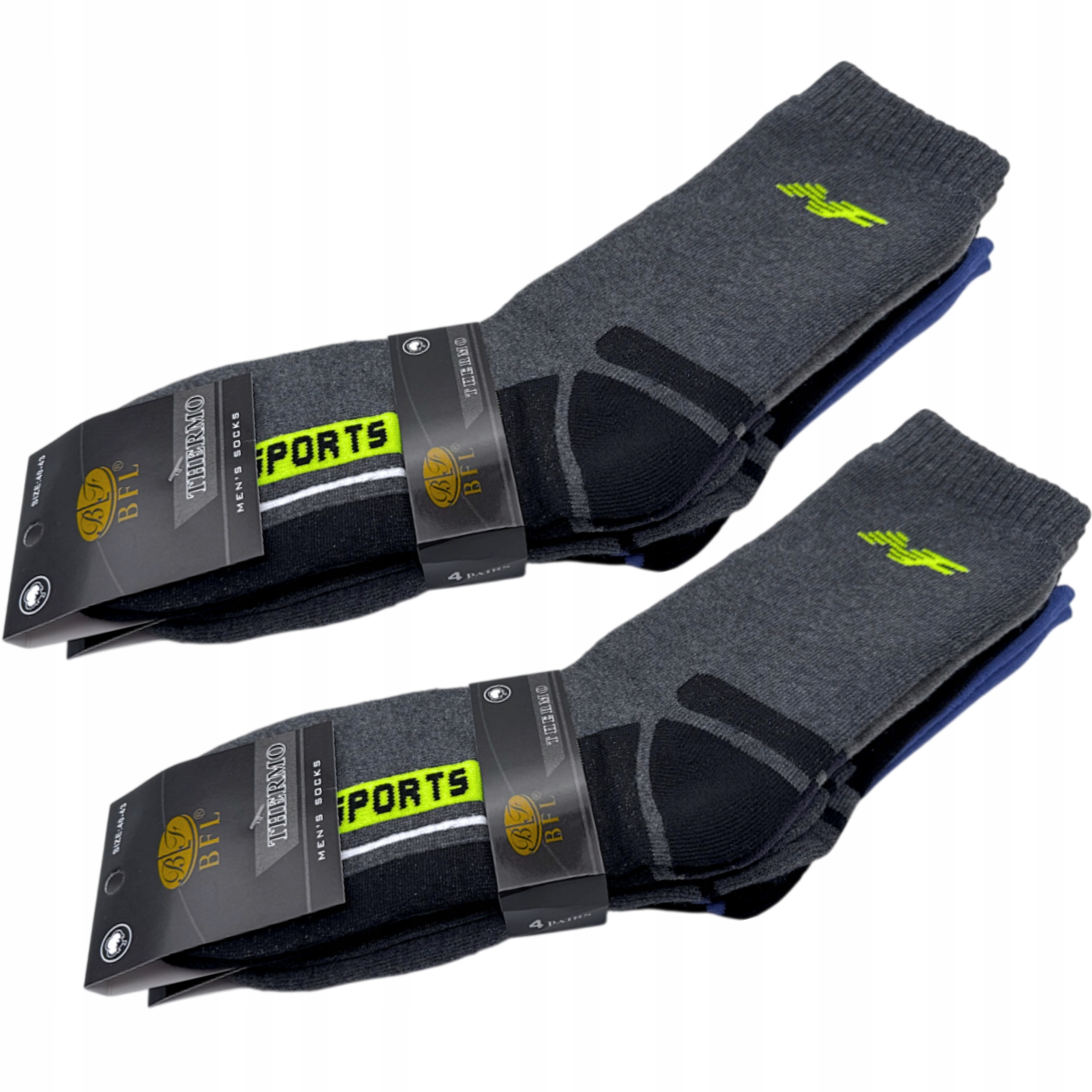 8x SKARPETY TERMO MĘSKIE BAWEŁNIANE GRUBE CIEPŁE 40-43 Rozmiar 40-43