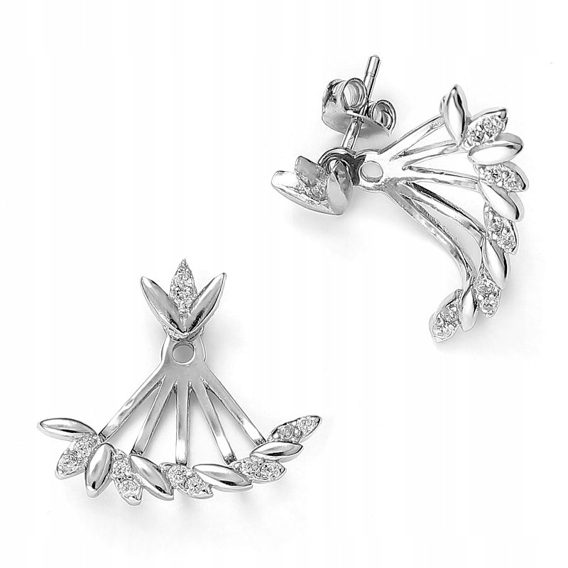 Stříbrné náušnice Rihanki se zirkony K0533