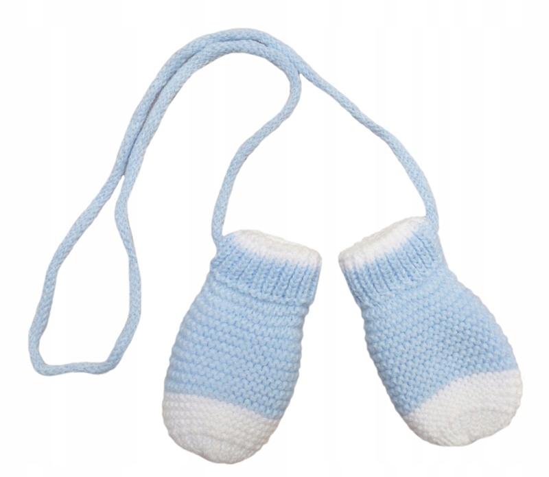 

Rękawiczki zimowe na sznurku Niemowlęce łapki 1m+