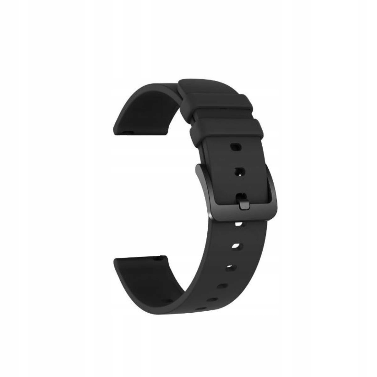 PASEK SILIKONOWY SMARTWATCH ZEGAREK 20mm czarny