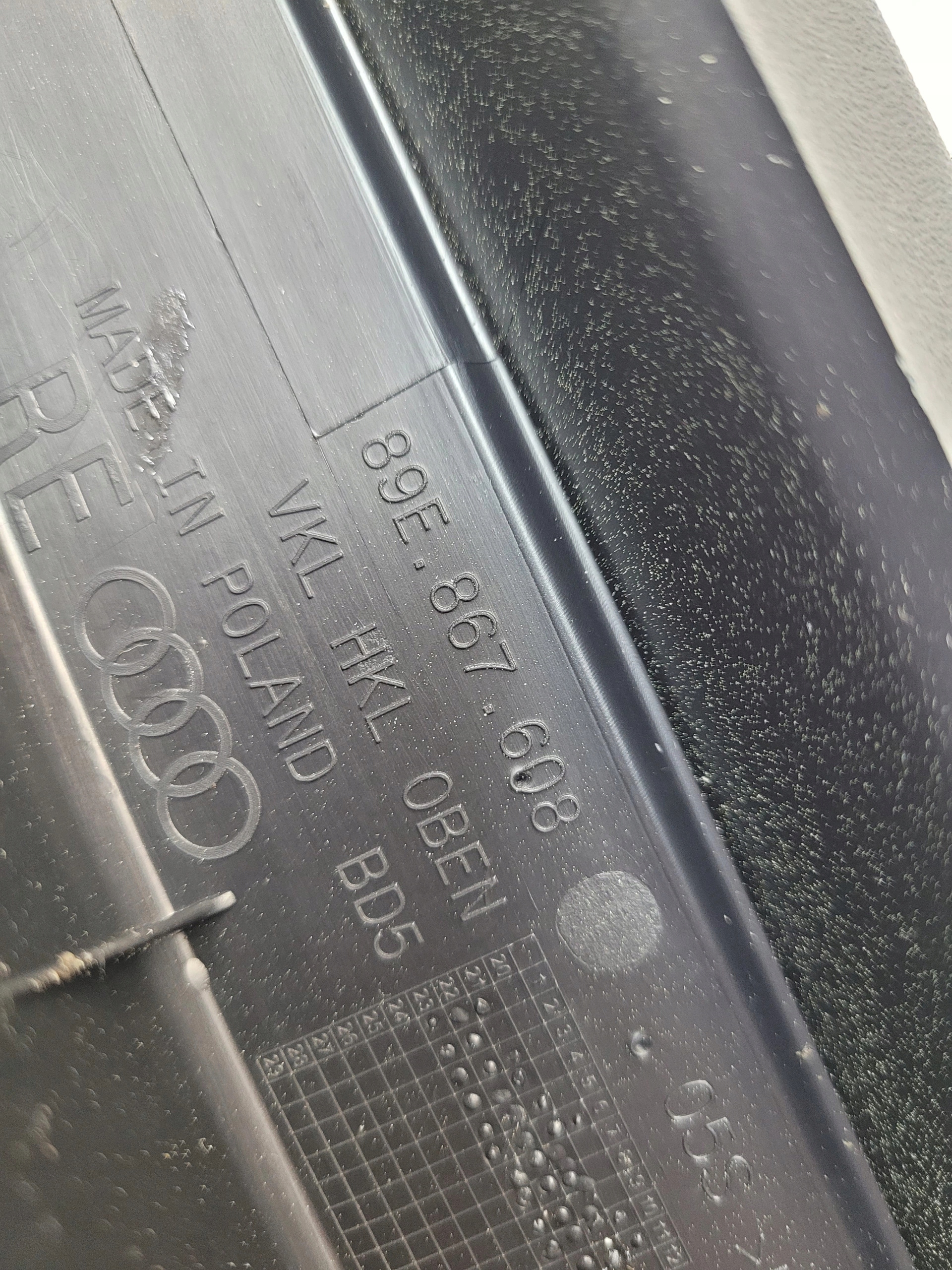 cover bonnet boot AUDI Q4 E-TRON SPORTBACK 89E867607