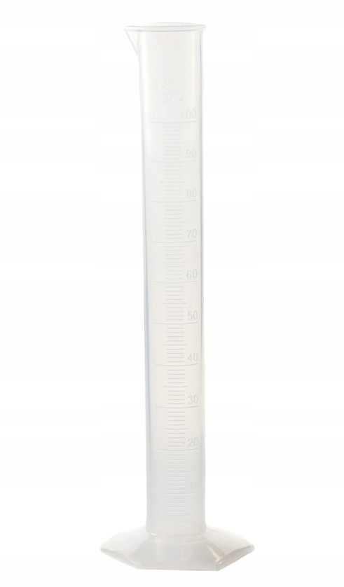 

Cylinder miarowy Pp 100 ml skala tłoczona menzurka