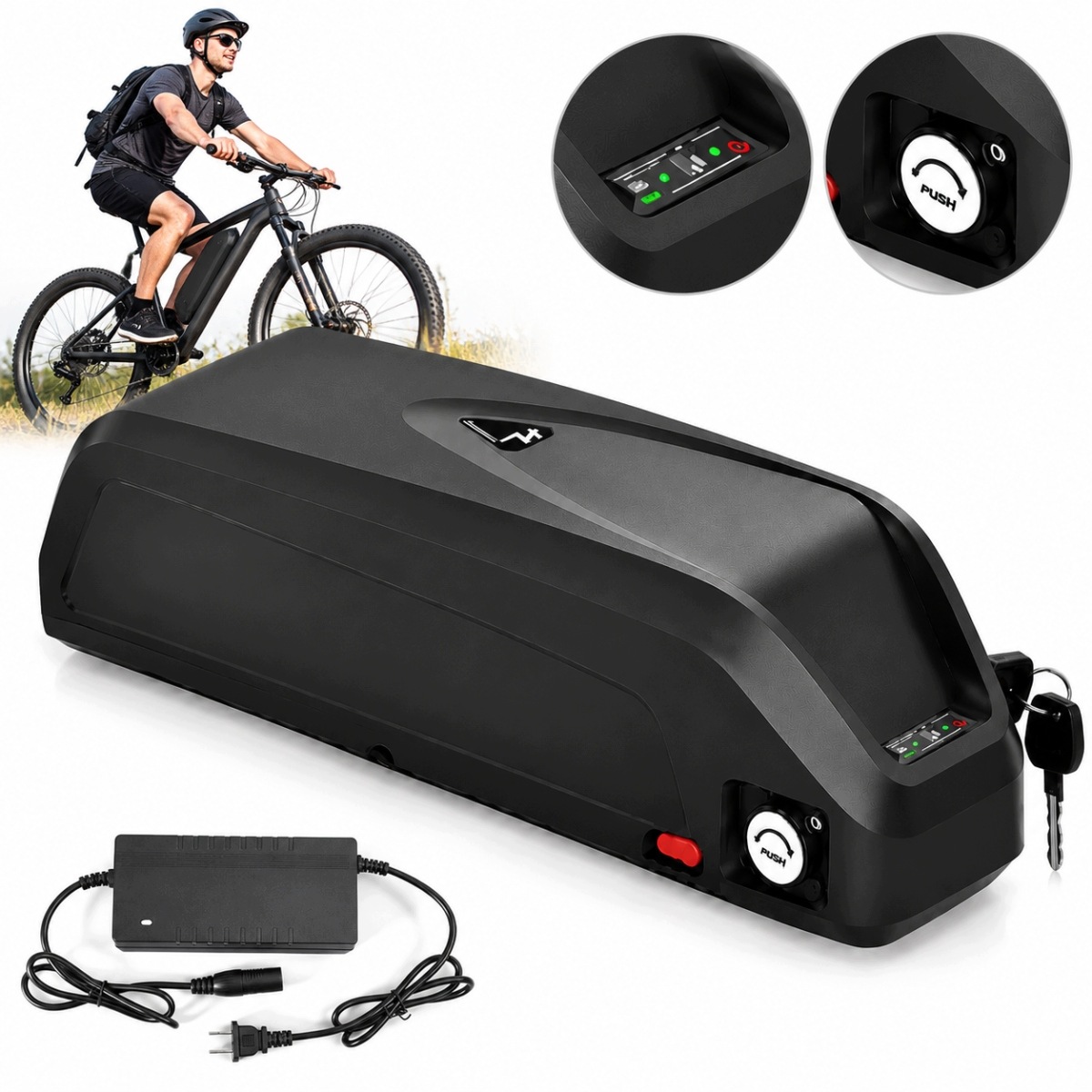 Akumulator 48V Litowo-jonowy Ebike 30AH Składany Rower Elektryczny 4 Pins