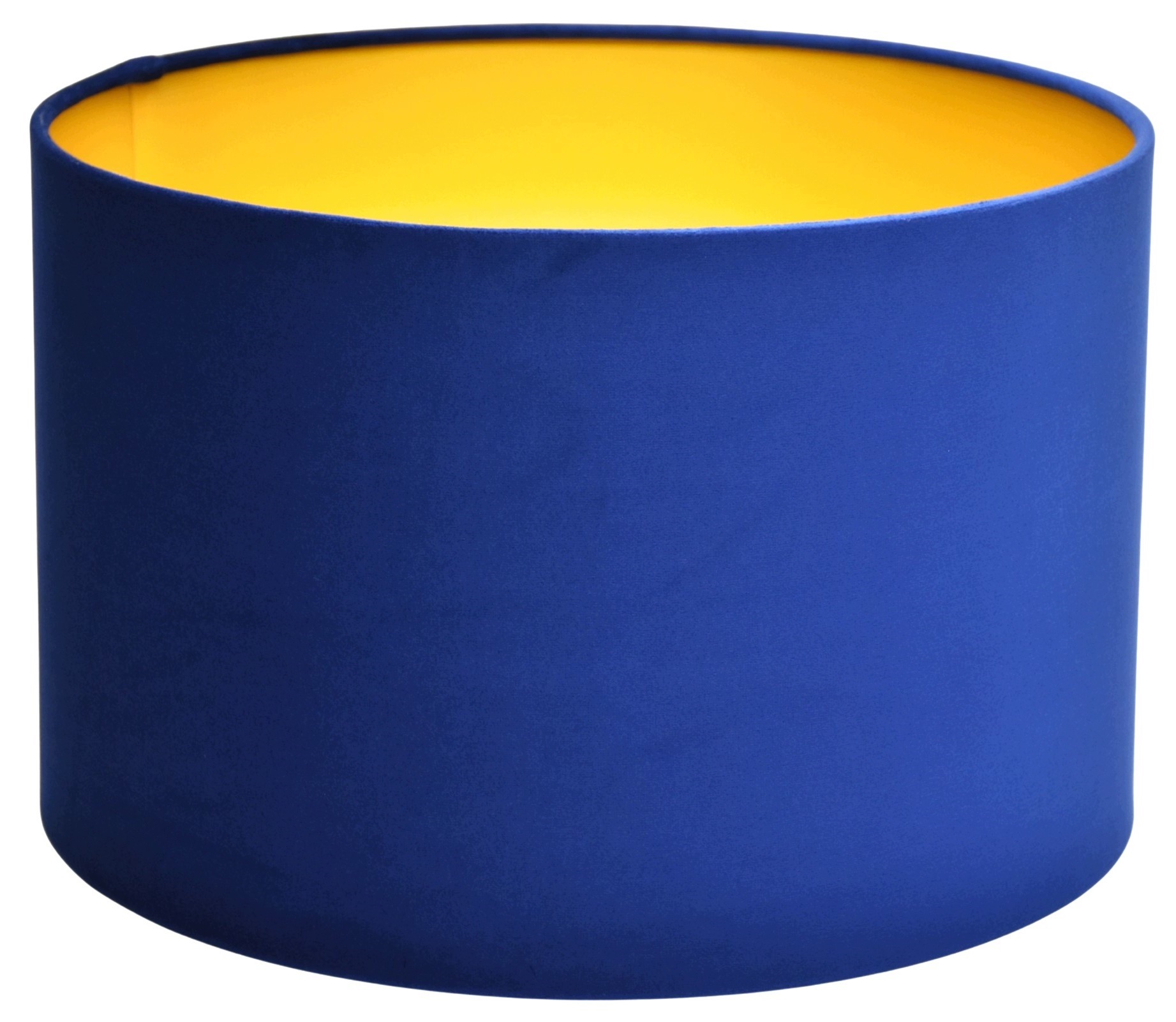 Stínidlo válec E27 E14 Modrý Velur zlatý interiér ⌀ 25 cm h20 Piano