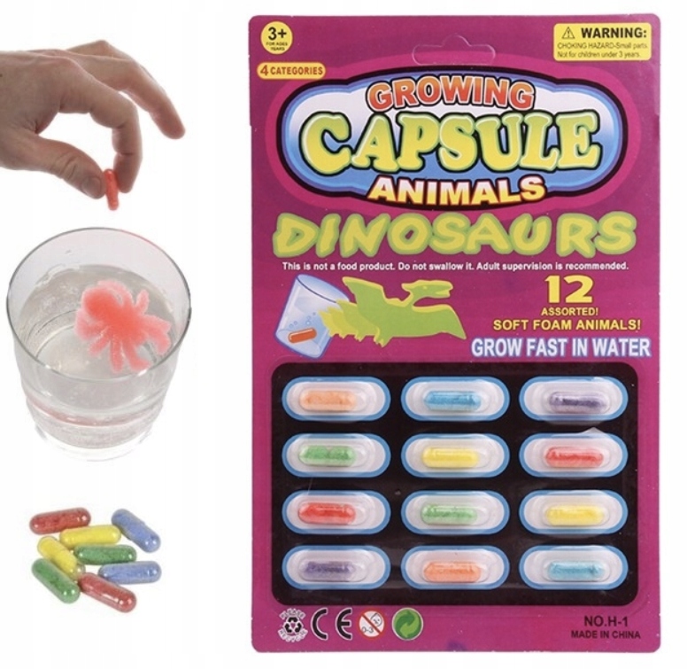 

Magiczne Kapsułki Rosnące W Wodzie Dinozaury