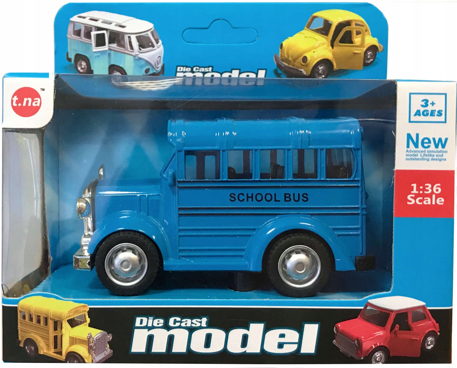 

Auto School Bus Autobus Szkolny Niebieski Retro