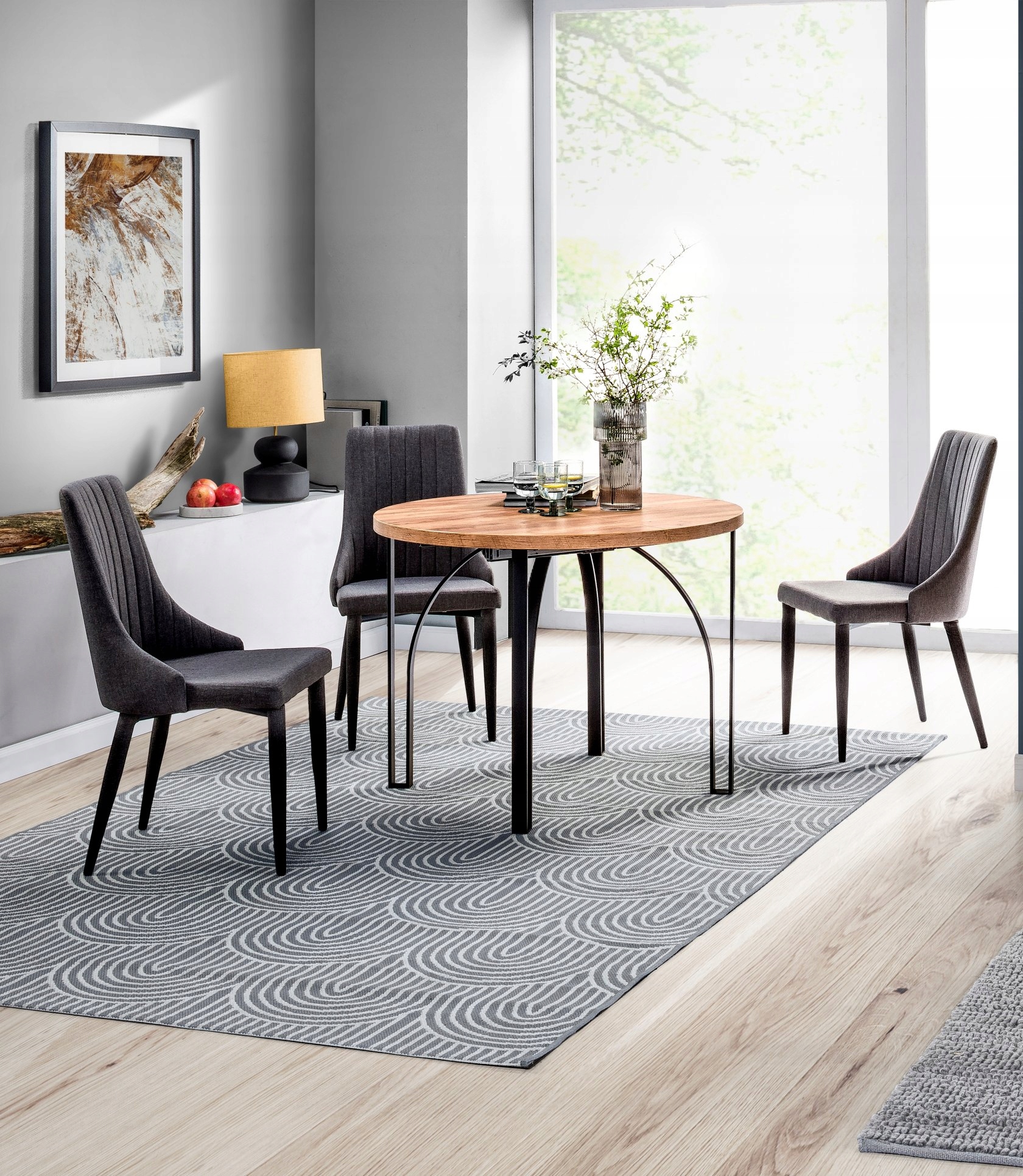 Stół okrągły NESTO 100/180 LOFT nogi metal Marka Wera-Meble