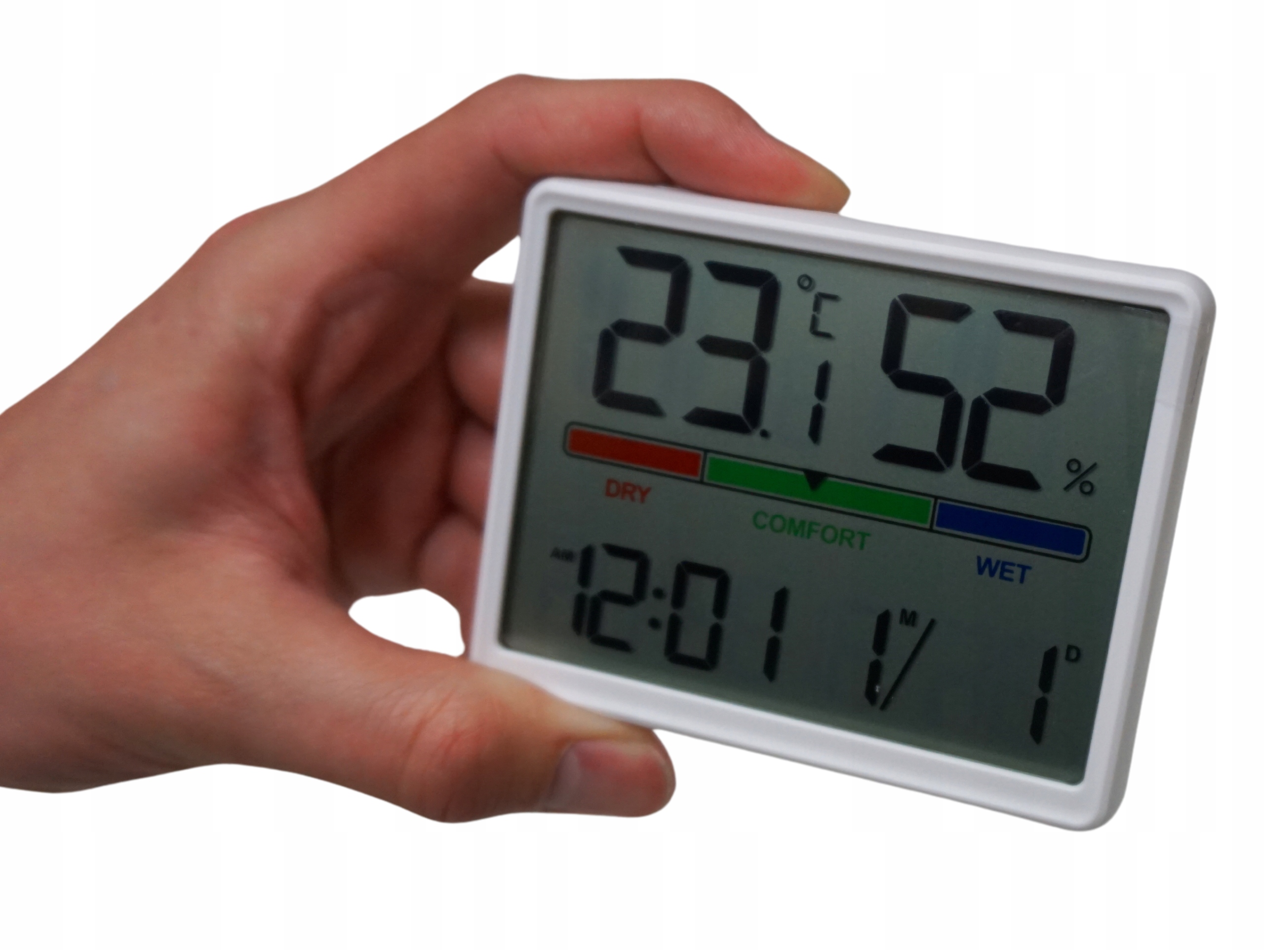 STACJA POGODY TERMOMETR HIGROMETR ZEGAR KALENDARZ MONITOR TEMPERATURY Kod producenta NK5253