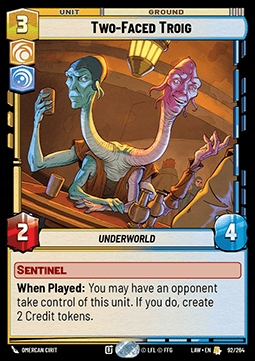 Karta Two-Faced Troig SWU LAW #092