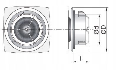 Anemostat zawór OKRĄGŁY Lindab Airy fi 160 Kolor dominujący biały
