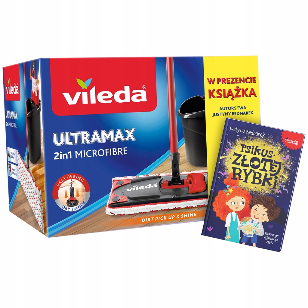Levně Vileda Ultramax Mop Box Plochý se ždímačem mikrovlákno Kniha Pro Děti