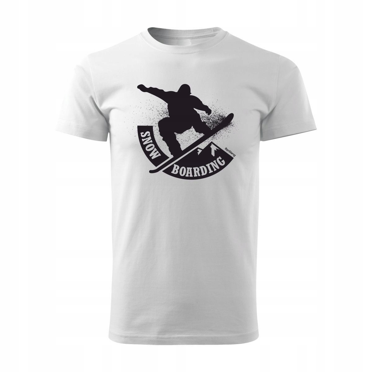 

Koszulka ze snowboardem Snowboard męska biała