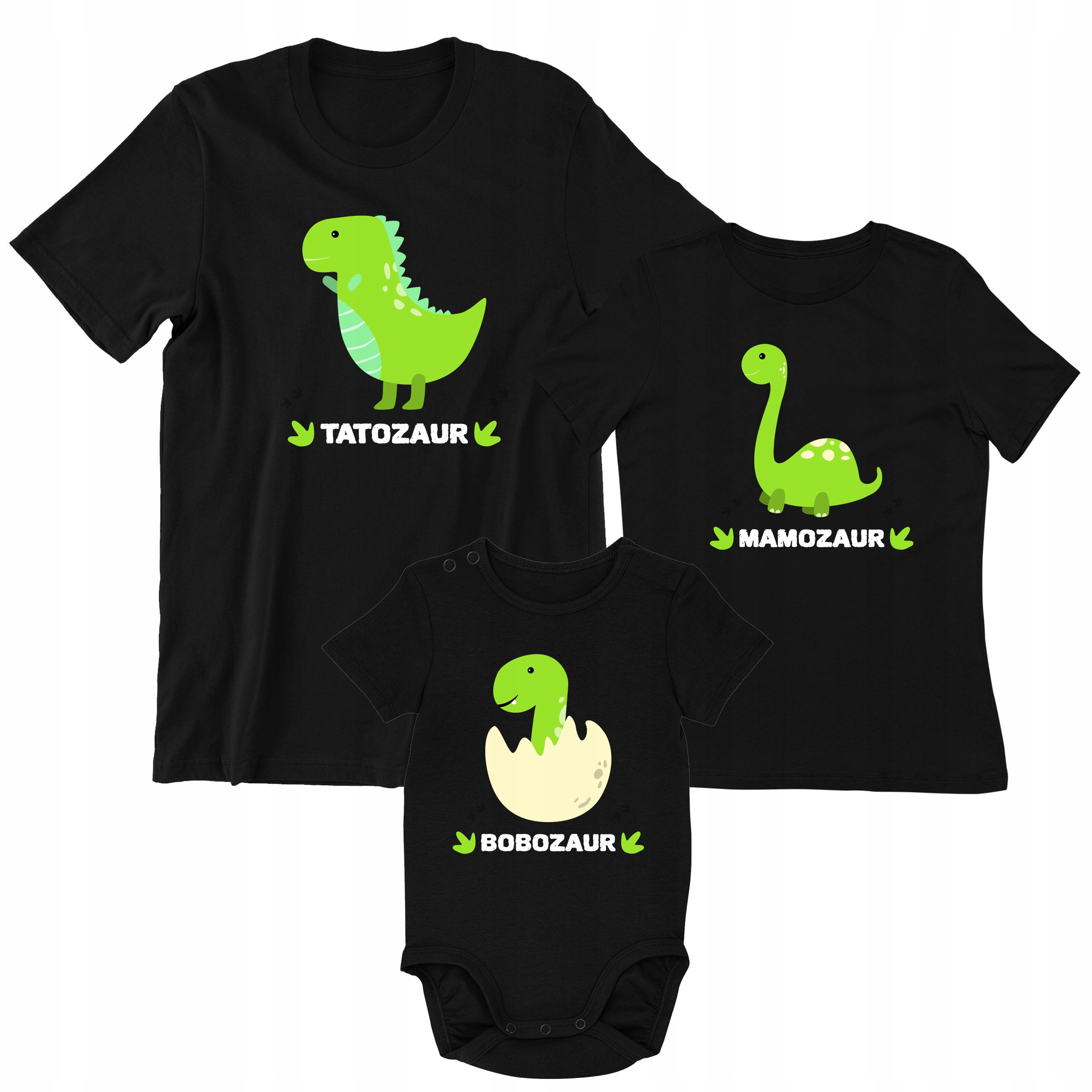 ZESTAW KOSZULEK MAMA TATA SYN DZIECKO I BODY DLA CAŁEJ RODZINY NA SESJĘ