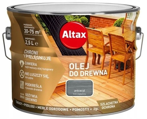 Olej na dřevo 2.5L antracit altax