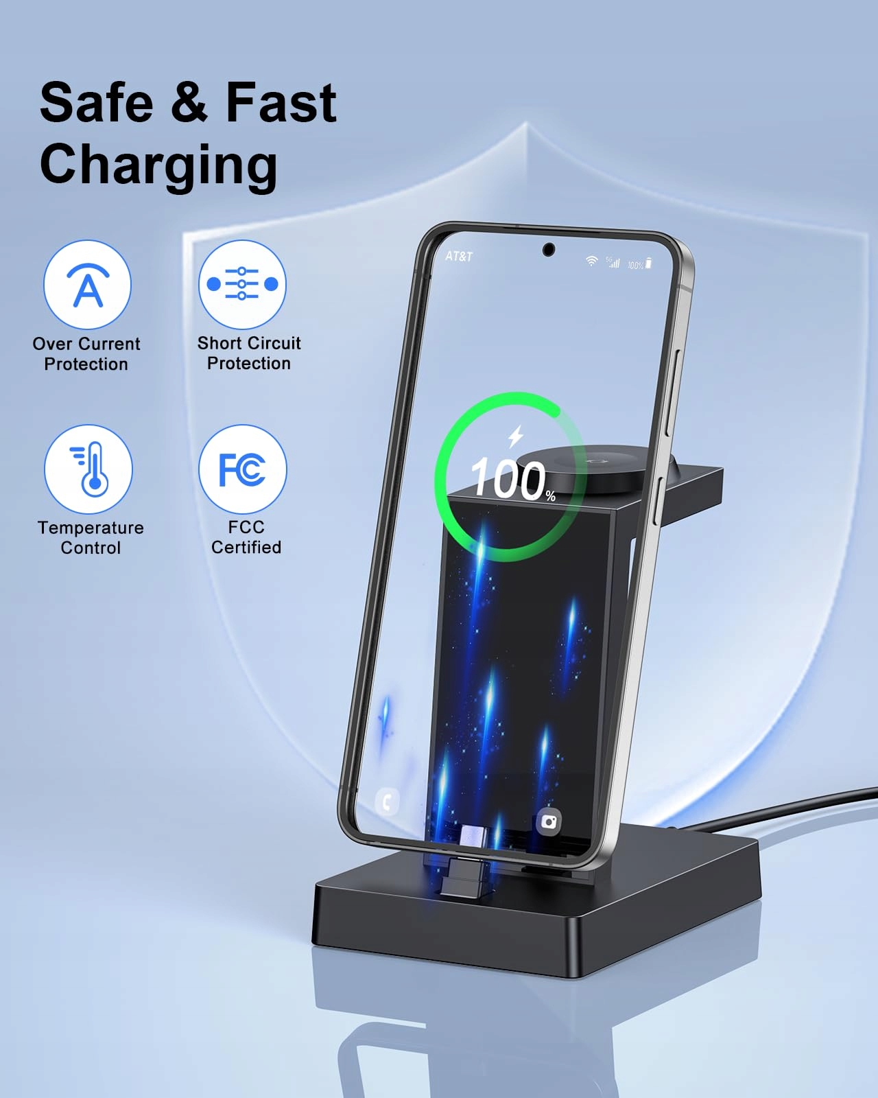 NANAMI Stacja Ładowania 30W USB C Dla Samsung Watch i Telefonów 3w1 — miniatura 6