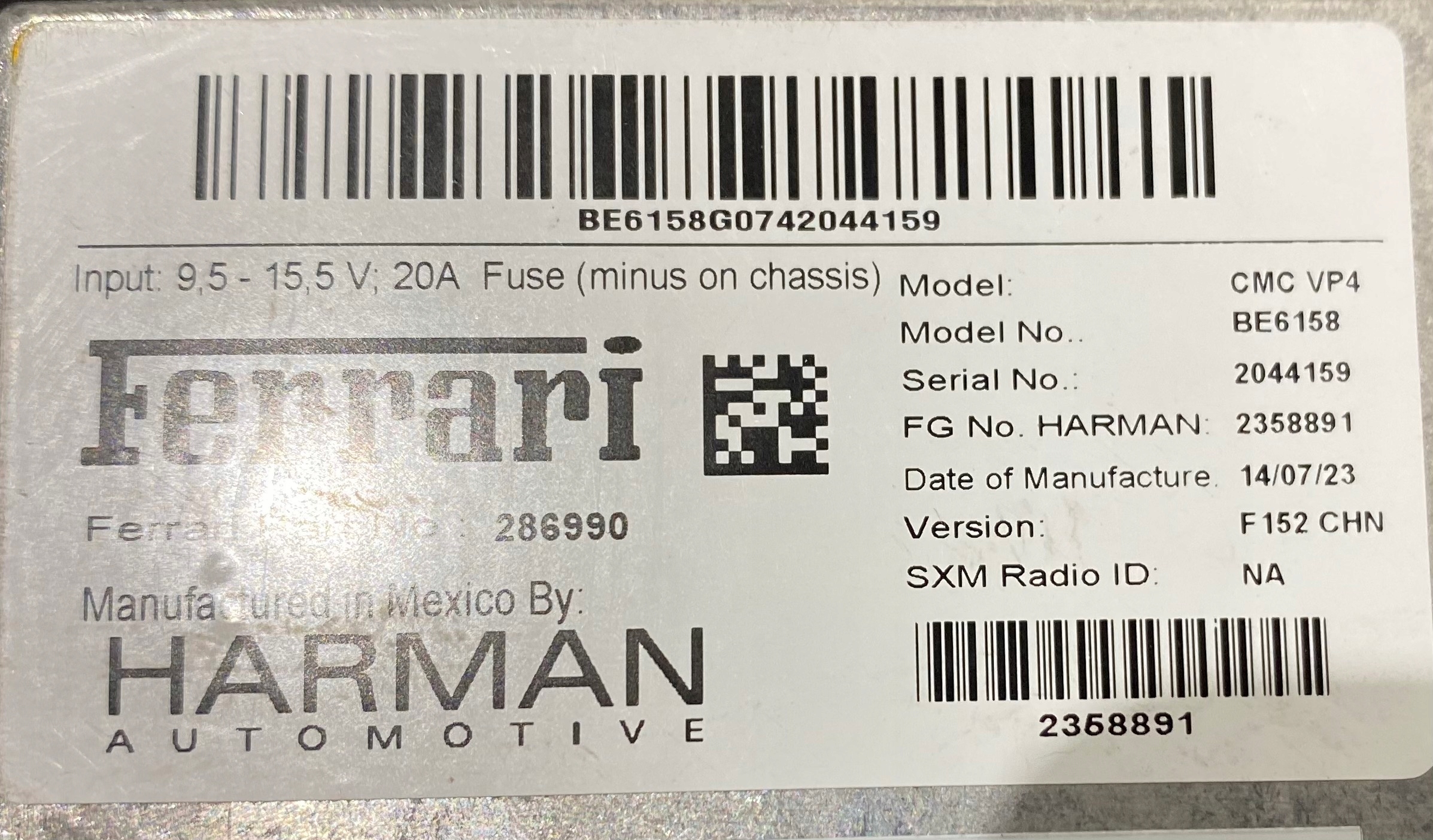 FERRARI F12 BERLINETTA module navigation devices 286990