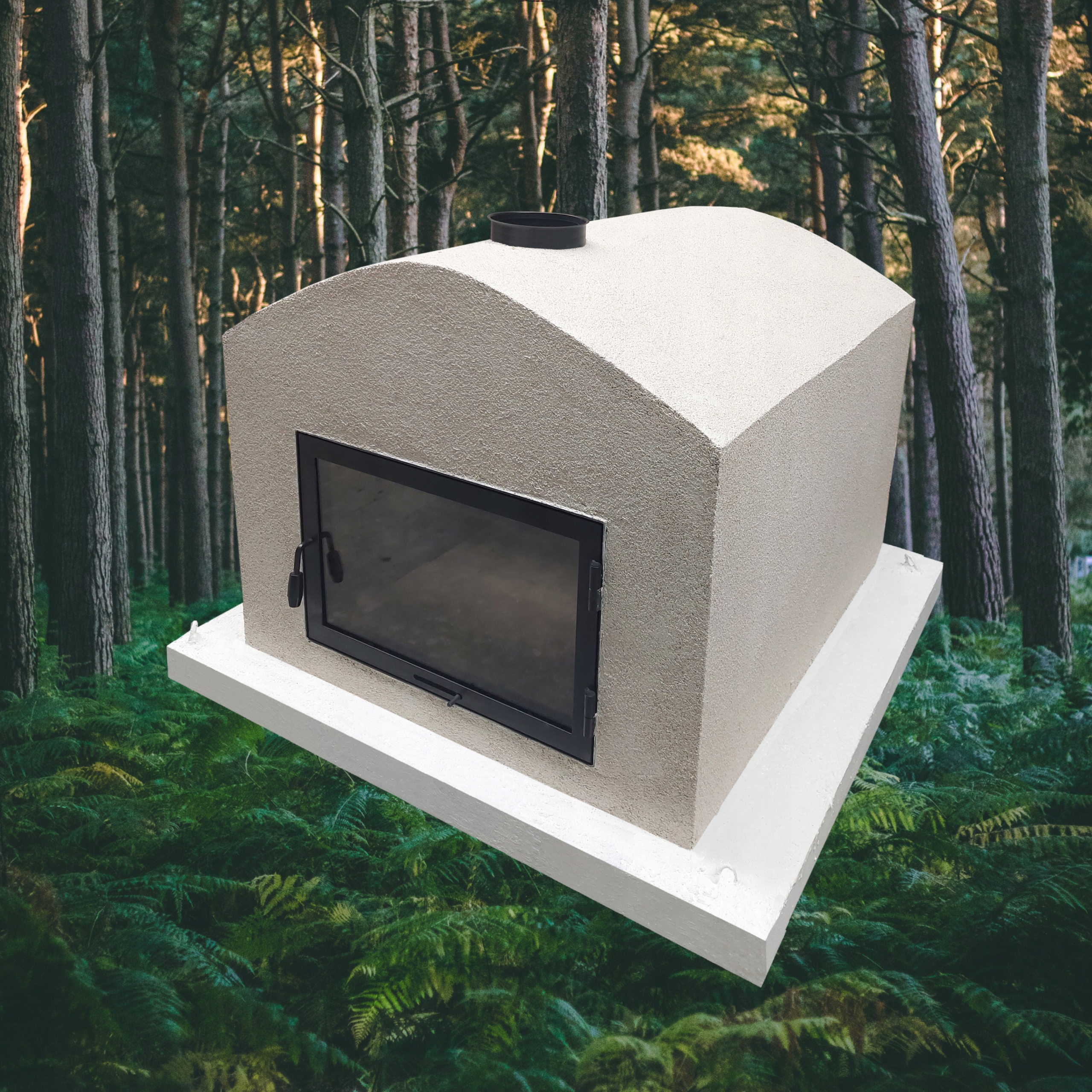 Kamna chlebová pec na pizzu na terasu s krbovými dveřmi na dřevo