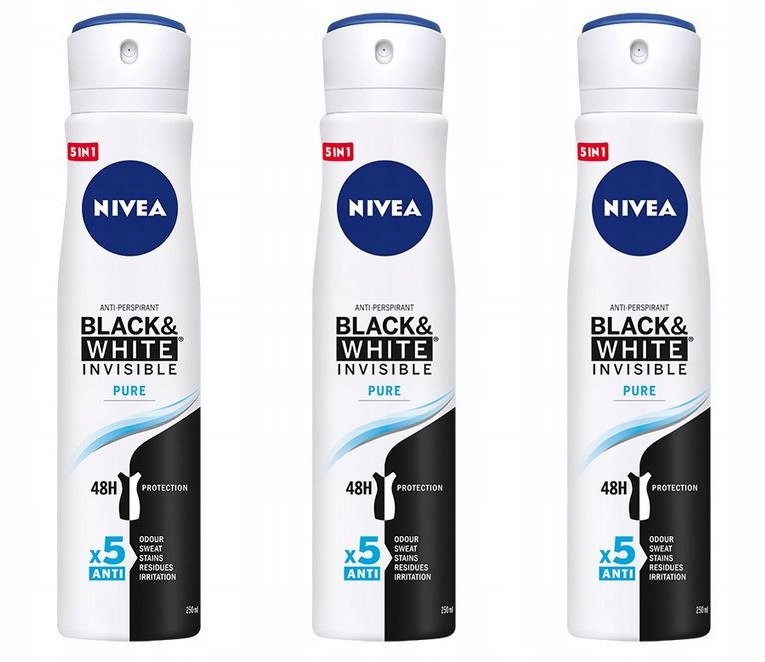 Nivea Dámský antiperspirant B&w 3x250 ml