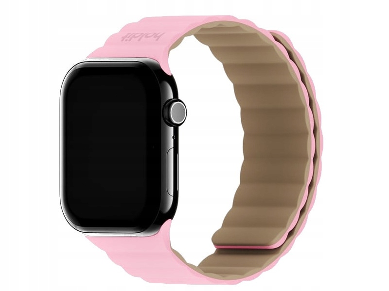 Pasek Holdit Silicone do Apple Watch 4/5/6/7/8/9/10/SE Różowo-beżowy