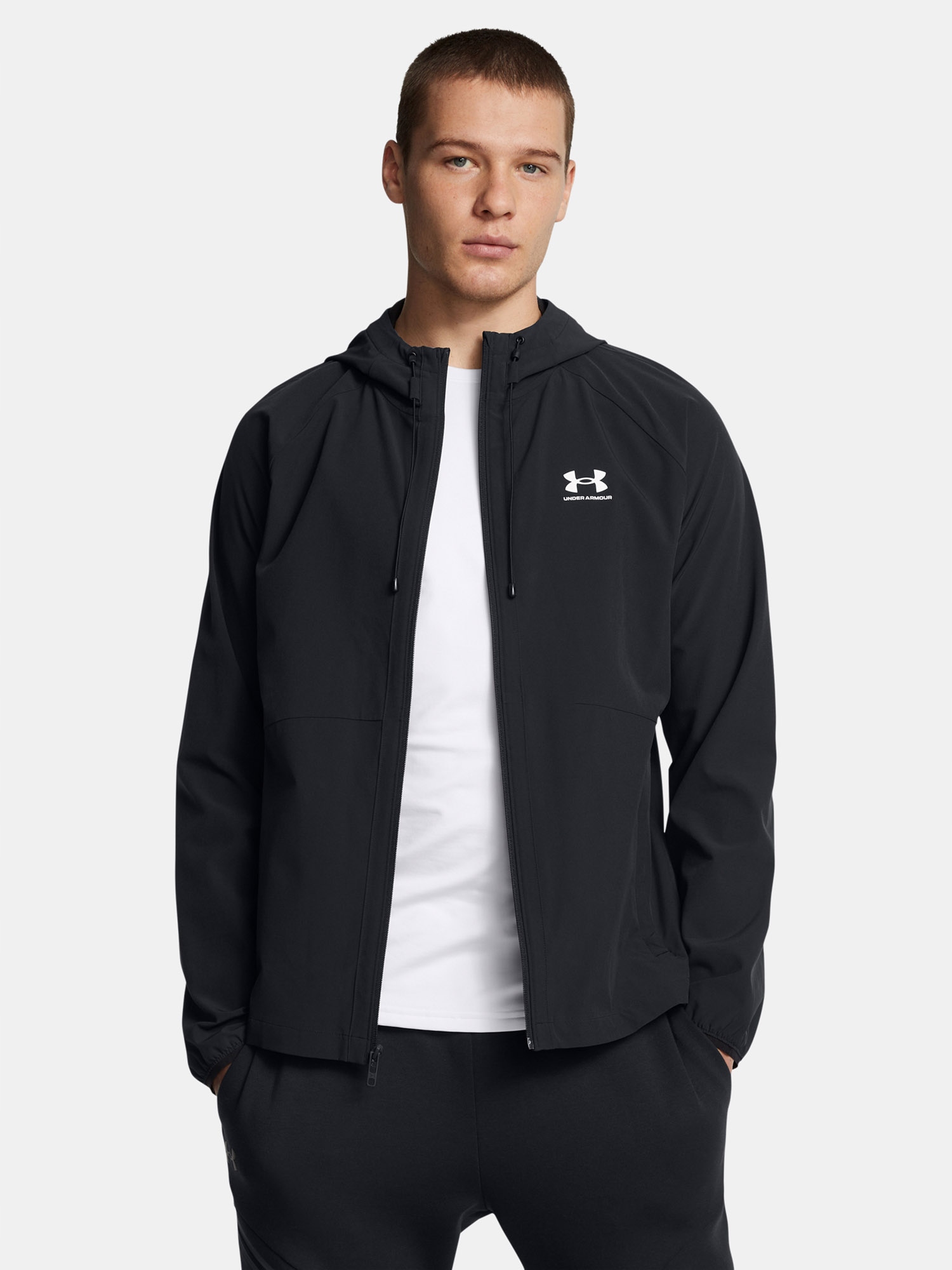 Pánská bunda Under Armour Ua Stretch Wvn WindbreakerEU-BLK vel. L